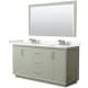 A thumbnail of the Wyndham Collection WCF414166D-QTZ-US3M58 Light Green / Giotto Quartz Top / Brushed Nickel Hardware
