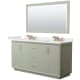 A thumbnail of the Wyndham Collection WCF414166D-QTZ-US3M58 Light Green / White Quartz Top / Satin Bronze Hardware