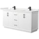 A thumbnail of the Wyndham Collection WCF414166D-QTZ-UNSMXX White / White Quartz Top / Matte Black Hardware