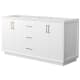 A thumbnail of the Wyndham Collection WCF414166D-CXSXX-MXX White / Satin Bronze Hardware