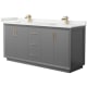 A thumbnail of the Wyndham Collection WCF414172D-QTZ-UNSMXX Dark Gray / White Quartz Top / Satin Bronze Hardware