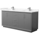 A thumbnail of the Wyndham Collection WCF414172D-VCA-UNSMXX Dark Gray / Carrara Cultured Marble Top / Brushed Nickel Hardware