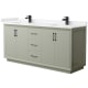 A thumbnail of the Wyndham Collection WCF414172D-VCA-UNSMXX Light Green / Carrara Cultured Marble Top / Matte Black Hardware