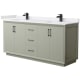 A thumbnail of the Wyndham Collection WCF414172D-VCA-UNSMXX Light Green / White Cultured Marble Top / Matte Black Hardware
