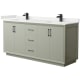 A thumbnail of the Wyndham Collection WCF414172D-QTZ-UNSMXX Light Green / White Quartz Top / Matte Black Hardware