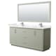A thumbnail of the Wyndham Collection WCF414172D-VCA-UNSM70 Light Green / Carrara Cultured Marble Top / Brushed Nickel Hardware