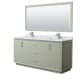 A thumbnail of the Wyndham Collection WCF414172D-NAT-UNSM70 Light Green / Brushed Nickel Hardware