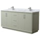 A thumbnail of the Wyndham Collection WCF414172D-NAT-UNSMXX Light Green / Brushed Nickel Hardware