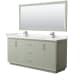 A thumbnail of the Wyndham Collection WCF414172D-QTZ-UNSM70 Light Green / White Quartz Top / Brushed Nickel Hardware