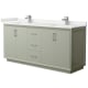 A thumbnail of the Wyndham Collection WCF414172D-QTZ-UNSMXX Light Green / White Quartz Top / Brushed Nickel Hardware