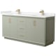 A thumbnail of the Wyndham Collection WCF414172D-VCA-UNSMXX Light Green / Carrara Cultured Marble Top / Satin Bronze Hardware