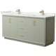 A thumbnail of the Wyndham Collection WCF414172D-QTZ-UNSMXX Light Green / White Quartz Top / Satin Bronze Hardware