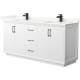 A thumbnail of the Wyndham Collection WCF414172D-QTZ-UNSMXX White / Giotto Quartz Top / Matte Black Hardware