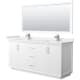 A thumbnail of the Wyndham Collection WCF414172D-QTZ-UNSM70 White / White Quartz Top / Brushed Nickel Hardware