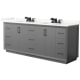 A thumbnail of the Wyndham Collection WCF414184D-QTZ-US3MXX Dark Gray / Giotto Quartz Top / Matte Black Hardware