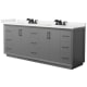 A thumbnail of the Wyndham Collection WCF414184D-QTZ-US3MXX Dark Gray / White Quartz Top / Matte Black Hardware