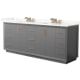 A thumbnail of the Wyndham Collection WCF414184D-QTZ-US3MXX Dark Gray / Giotto Quartz Top / Satin Bronze Hardware