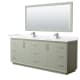 A thumbnail of the Wyndham Collection WCF414184D-VCA-UNSM70 Light Green / Carrara Cultured Marble Top / Brushed Nickel Hardware