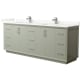 A thumbnail of the Wyndham Collection WCF414184D-QTZ-UNSMXX Light Green / Giotto Quartz Top / Brushed Nickel Hardware