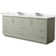 A thumbnail of the Wyndham Collection WCF414184D-QTZ-US3MXX Light Green / White Quartz Top / Brushed Nickel Hardware