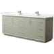 A thumbnail of the Wyndham Collection WCF414184D-VCA-UNSMXX Light Green / Carrara Cultured Marble Top / Satin Bronze Hardware