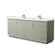 A thumbnail of the Wyndham Collection WCF414184D-VCA-UNSMXX Light Green / White Cultured Marble Top / Satin Bronze Hardware