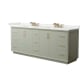 A thumbnail of the Wyndham Collection WCF414184D-QTZ-US3MXX Light Green / White Quartz Top / Satin Bronze Hardware