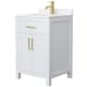 A thumbnail of the Wyndham Collection WCG242424S-VCA-MXX White / Carrara Cultured Marble Top / Brushed Gold Hardware