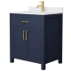 A thumbnail of the Wyndham Collection WCG242430S-UNSMXX Dark Blue / White Cultured Marble Top / Brushed Gold Hardware