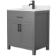 A thumbnail of the Wyndham Collection WCG242430S-UNSMXX Dark Gray / White Cultured Marble Top / Matte Black Hardware