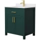 A thumbnail of the Wyndham Collection WCG242430S-UNSMXX Green / White Cultured Marble Top / Brushed Gold Hardware