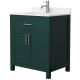 A thumbnail of the Wyndham Collection WCG242430S-UNSMXX Green / Carrara Cultured Marble Top / Brushed Nickel Hardware