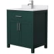 A thumbnail of the Wyndham Collection WCG242430S-UNSMXX Green / White Cultured Marble Top / Brushed Nickel Hardware