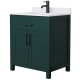 A thumbnail of the Wyndham Collection WCG242430S-UNSMXX Green / White Cultured Marble Top / Matte Black Hardware