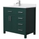 A thumbnail of the Wyndham Collection WCG242436S-UNSMXX Green / White Cultured Marble Top / Brushed Nickel Hardware