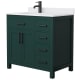 A thumbnail of the Wyndham Collection WCG242436S-UNSMXX Green / White Cultured Marble Top / Matte Black Hardware