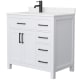 A thumbnail of the Wyndham Collection WCG242436S-UNSMXX White / Carrara Cultured Marble Top / Matte Black Hardware