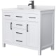 A thumbnail of the Wyndham Collection WCG242442S-UNSMXX White / White Cultured Marble Top / Matte Black Hardware