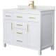 A thumbnail of the Wyndham Collection WCG242442S-UNSMXX White / White Cultured Marble Top / Brushed Gold Hardware