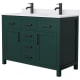 A thumbnail of the Wyndham Collection WCG242448D-UNSMXX Green / White Cultured Marble Top / Matte Black Hardware