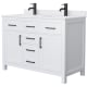 A thumbnail of the Wyndham Collection WCG242448D-UNSMXX White / White Cultured Marble Top / Matte Black Hardware