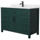 A thumbnail of the Wyndham Collection WCG242448S-UNSMXX Green / White Cultured Marble Top / Matte Black Hardware