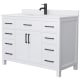 A thumbnail of the Wyndham Collection WCG242448S-UNSMXX White / White Cultured Marble Top / Matte Black Hardware