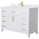 A thumbnail of the Wyndham Collection WCG242448S-UNSMXX White / White Cultured Marble Top / Brushed Gold Hardware