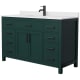 A thumbnail of the Wyndham Collection WCG242454S-UNSMXX Green / White Cultured Marble Top / Matte Black Hardware