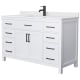 A thumbnail of the Wyndham Collection WCG242454S-UNSMXX White / White Cultured Marble Top / Matte Black Hardware