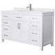 A thumbnail of the Wyndham Collection WCG242454S-UNSMXX White / White Cultured Marble Top / Brushed Nickel Hardware