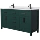 A thumbnail of the Wyndham Collection WCG242460D-UNSMXX Green / White Cultured Marble Top / Matte Black Hardware