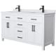 A thumbnail of the Wyndham Collection WCG242460D-UNSMXX White / White Cultured Marble Top / Matte Black Hardware