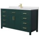 A thumbnail of the Wyndham Collection WCG242460S-UNSMXX Green / White Cultured Marble Top / Brushed Gold Hardware